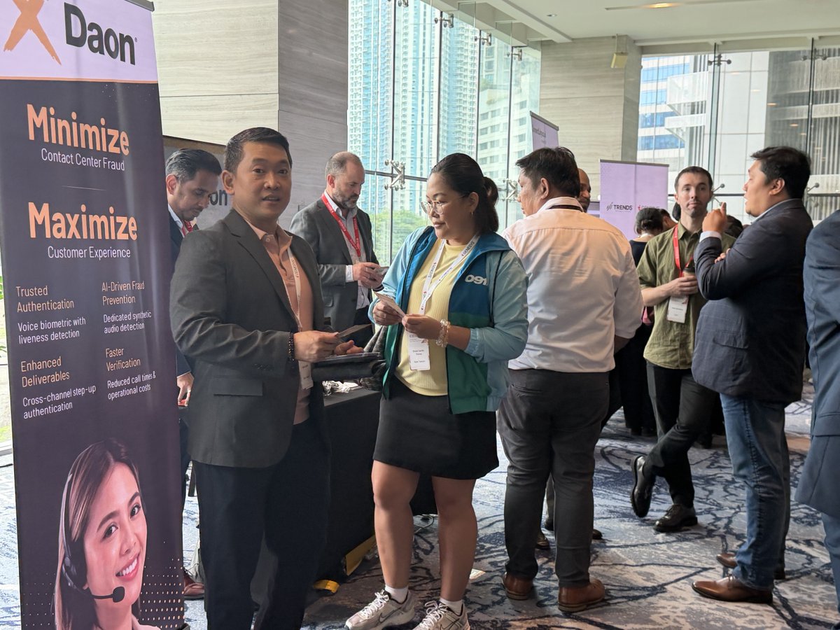 DaonInc's tweet photo. It was fantastic to join our partner Genesys and spend time with customers, prospects, and industry peers discussing the future of CX and the growing importance of trust in every interaction. Thanks to everyone who connected with our team at Genesys CX Tour Manila. https://t.co/m7DKYmgzPM