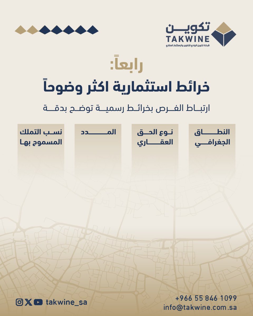 takwine_sa's tweet photo. ولا يقتصر الأمر على التملك المباشر، بل يشمل نماذج استثمارية متعددة، مثل حق الانتفاع طويل الأجل والاستثمار عبر الشركات، وفق الاشتراطات والأنظمة المعتمدة.  في هذا الثريد، نستعرض أبرز الخيارات التي أتاحها النظام، لتكوين صورة أوضح حول البيئة الاستثمارية الجديدة في مكة المكرمة. https://t.co/IqHGMRvLnR