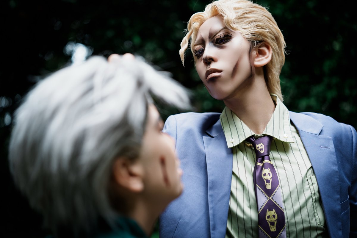 soybean7_cos's tweet photo. ⚠️cosplay / 血糊 / 暴力表現
jjba.part4  ~靴のムカデ屋前にて~

『 おいおい
　　妙な叫び声を上げるんじゃあないぞ 』

🔊@wasaaocos 
💣そいびー

p: @bumbleaB421 
#むかでやあわせ0614 https://t.co/aiIOEHFQ2F