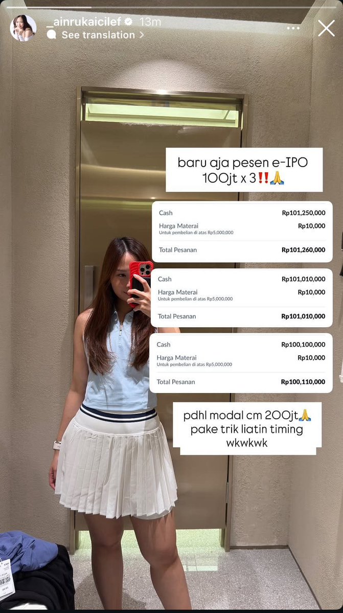 AlexaPurnama27's tweet photo. Jujur gue gampang ke-influence. 🤣 Lihat Felicia Kurniawan bisa atur pesanan beberapa IPO pakai fitur cash gak ditahan di Ajaib, langsung pengen nyobain sendiri. Soalnya modal jadi terasa lebih fleksibel buat ngatur strategi pas musim IPO.
#aplikasiajaib @ajaib_investasi https://t.co/CWGkT4LAyp