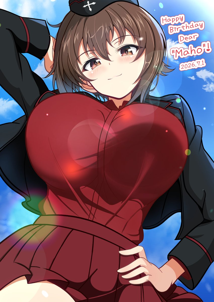 kumaisao's tweet photo. まほお姉ちゃんお誕生日おめでとうございます！最終章５話でついに復ッ活ッ...！西住まほ出番復活ッッ...！願わくは解説だけでなく戦車にも乗って欲しい、という気持ちを込めて黒森峰PJでお祝い絵です(⁠*⁠´⁠ω⁠｀⁠*⁠) #西住まほ生誕祭2026 #西住まほ生誕祭 https://t.co/gGWS58VRbH