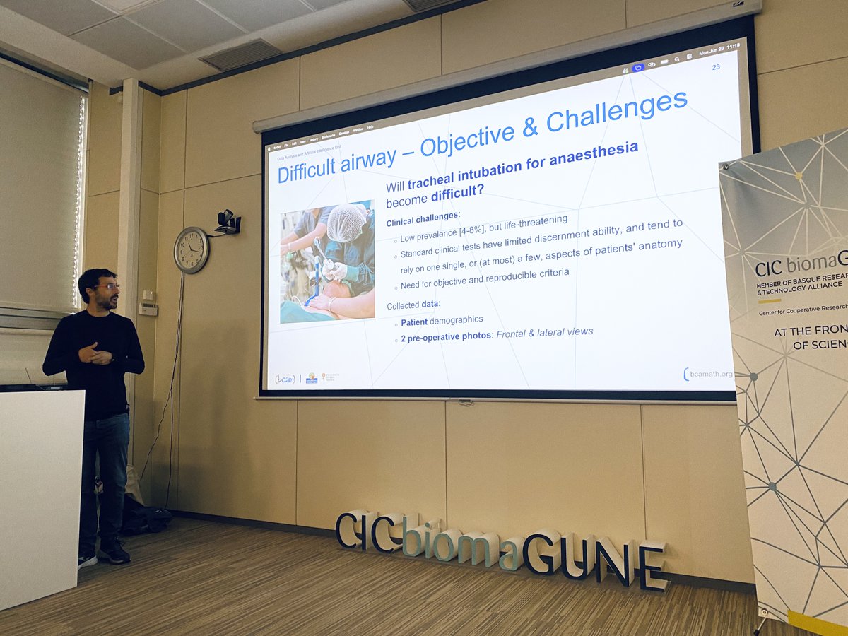 CICbiomaGUNE's tweet photo. Yesterday we welcomed AI experts from @BCAMBilbao to explore potential collaborations on complex research challenges.

We thank the team for such an inspiring seminar and look forward to future collaborations.

#ArtificialIntelligence #BCAM #CICbiomaGUNE https://t.co/FMUi0f8GrY