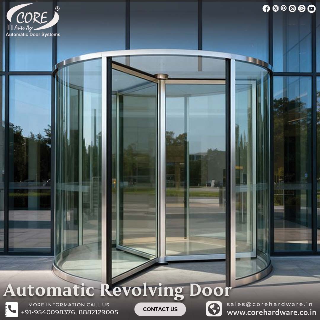 coreautoage's tweet photo. 📷 Make a grand first impression with Automatic Revolving Doors by Core 📷
📷 Call: +91-9540098376, 8882129005
📷 Email: sales@corehardware.in
📷 Visit: https://t.co/CcfledWf3P
📷 WhatsApp: https://t.co/ThSFWmbzuB
#AutomaticRevolvingDoor #RevolvingDoor #EntranceAutomation https://t.co/3PBABdMXar
