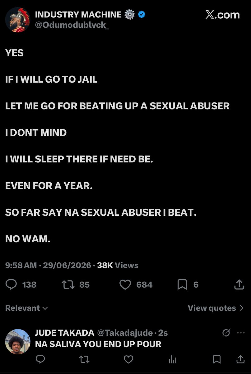 Takadajude's tweet photo. @Odumodublvck_ THIS IS YOU. PUSSY! https://t.co/gN9urAYavZ