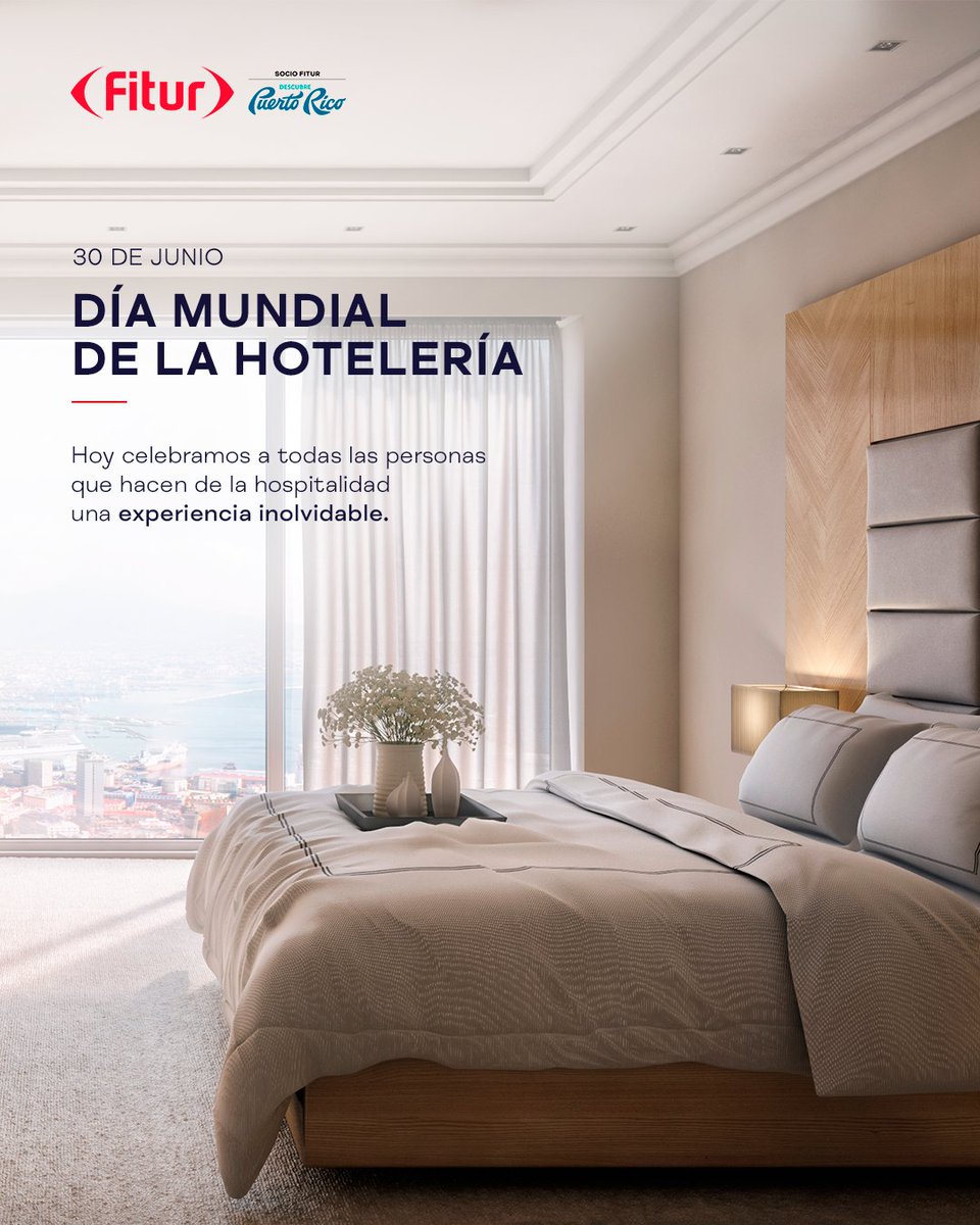 fitur_madrid's tweet photo. 🏨 Hoy celebramos el Día Mundial de la Hotelería, una industria que impulsa destinos, genera empleo y crea experiencias memorables.​

Repasamos algunas de las tendencias que están transformando el sector: personalización, tecnología, sostenibilidad e innovación. 

#FITUR https://t.co/Aorgobe0Z2