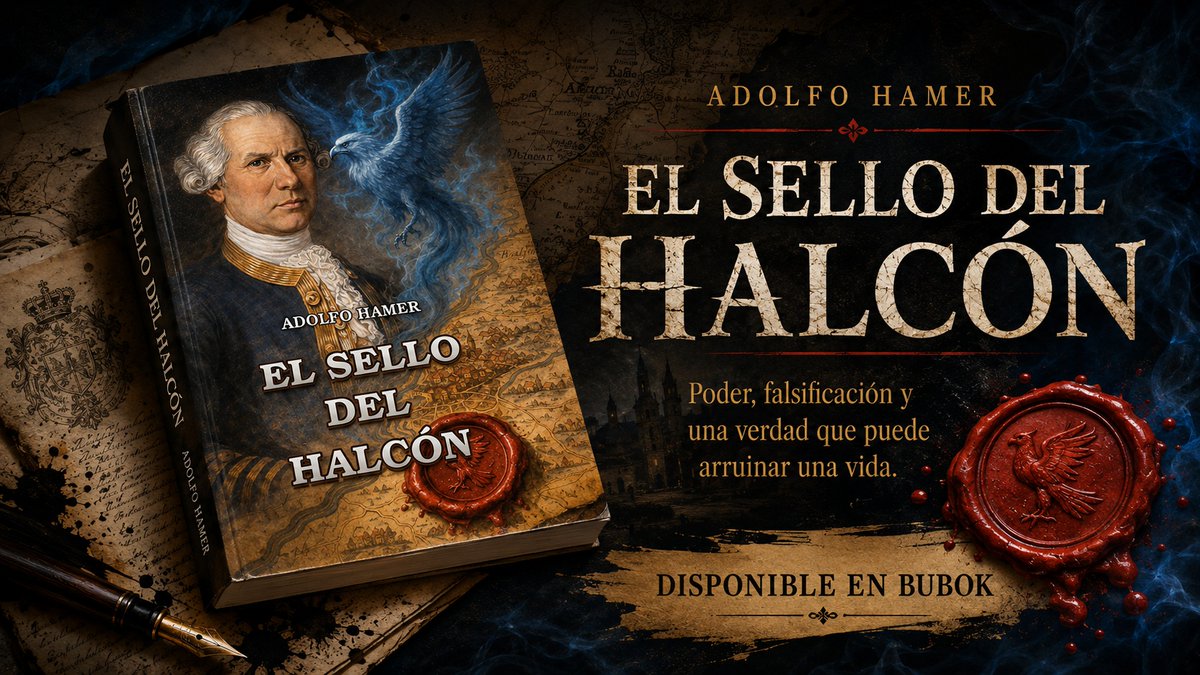 AdolfoHamer's tweet photo. Baviera, 1765. Una firma falsa y un sello comprometedor bastan para poner a Thürriegel contra las cuerdas. El sello del halcón es una intriga histórica sobre poder, documentos y verdades escritas con tinta ajena.

https://t.co/tI8BRTFR5W https://t.co/xBoWkN8QJU