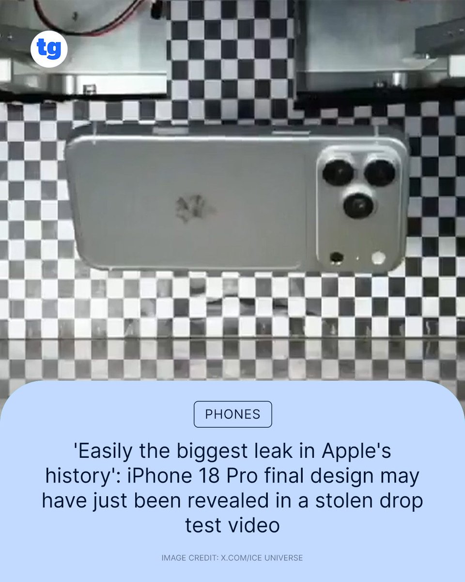 tomsguide's tweet photo. (1/2) Apple is obsessed with preserving as much secrecy as it can before officially revealing the rumored iPhone 18 Pro, iPhone 18 Pro Max and iPhone Ultra/Fold at the Apple Event in September. But the company has just been dealt a huge blow by a data breach at one of its suppliers.