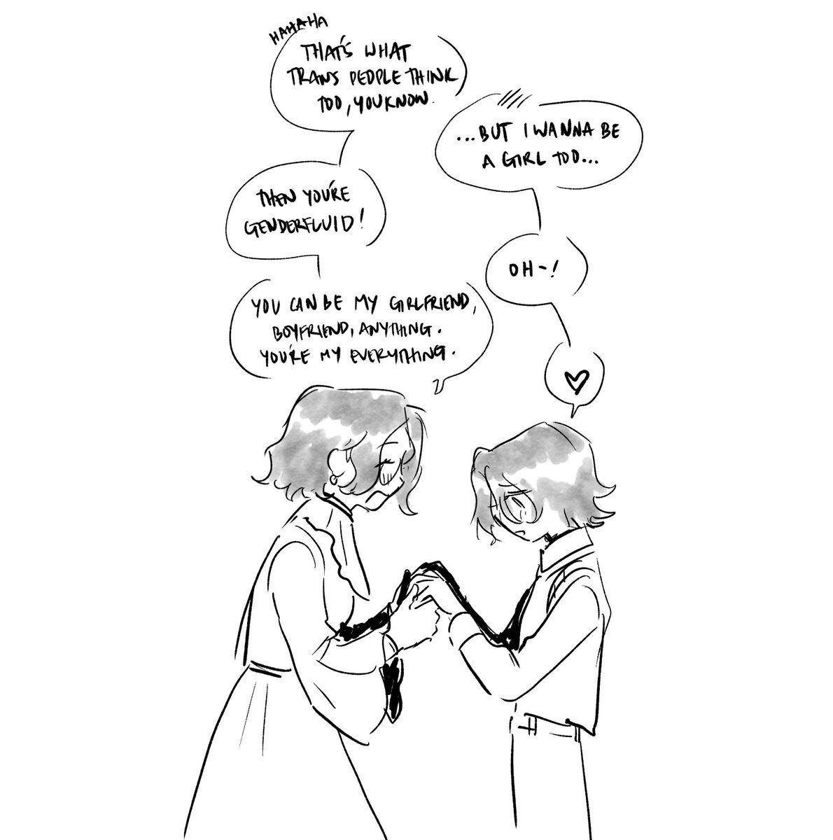 starie_mmm's tweet photo. in honour of pride month here’s a convo my gf and i had a long time ago. happy pride! https://t.co/gj4JJTyxpu