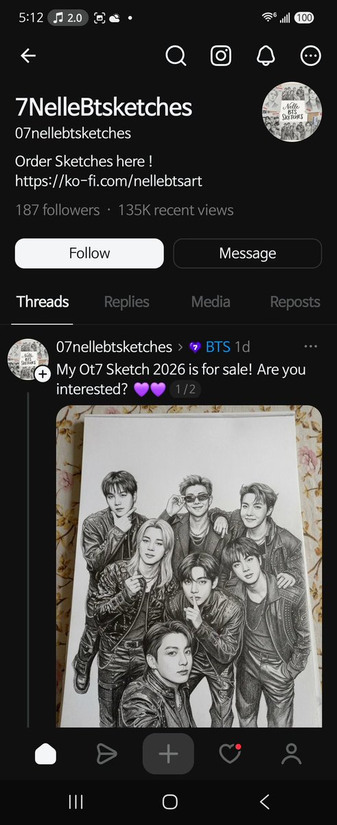 Jillysmurf's tweet photo. If you have Threads- Please go report this account that is posing as an artist and selling their "artwork" and posting AI slop.
https://t.co/ONsrd5TY42 https://t.co/d5sTsGK0zy