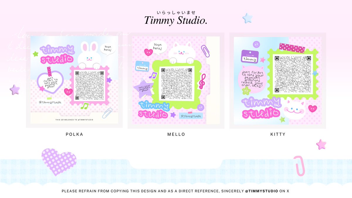 timmystudio's tweet photo. ₍ᐢ.  ̫.ᐢ₎ Help RT? Thank you .ᐟ.ᐟ ♡ #bealanja

Hello 🍏💬 timmy ada 18 katalog QR deco yang baru (๑ᵔ⤙ᵔ๑) ⸝⸝ special price only ꒰ IDR 7K ꒱ for 10 person only🥣 𓈄 

┆ ⤿ 💌 ⌗ ꒰ send form .ᐟ ꒱ by DM, mention after DM
┆ ⤿ ⭐️ ⌗ ꒰ send form .ᐟ ꒱ free retext and recolor