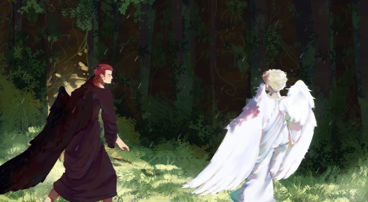 poppypompom1's tweet photo. They'll always find each other #goodomens 

awa awa in every lifetimeeeeee #goodomensfanart #fanart #digitalartㅤㅤㅤㅤ https://t.co/6VICxtTWrO