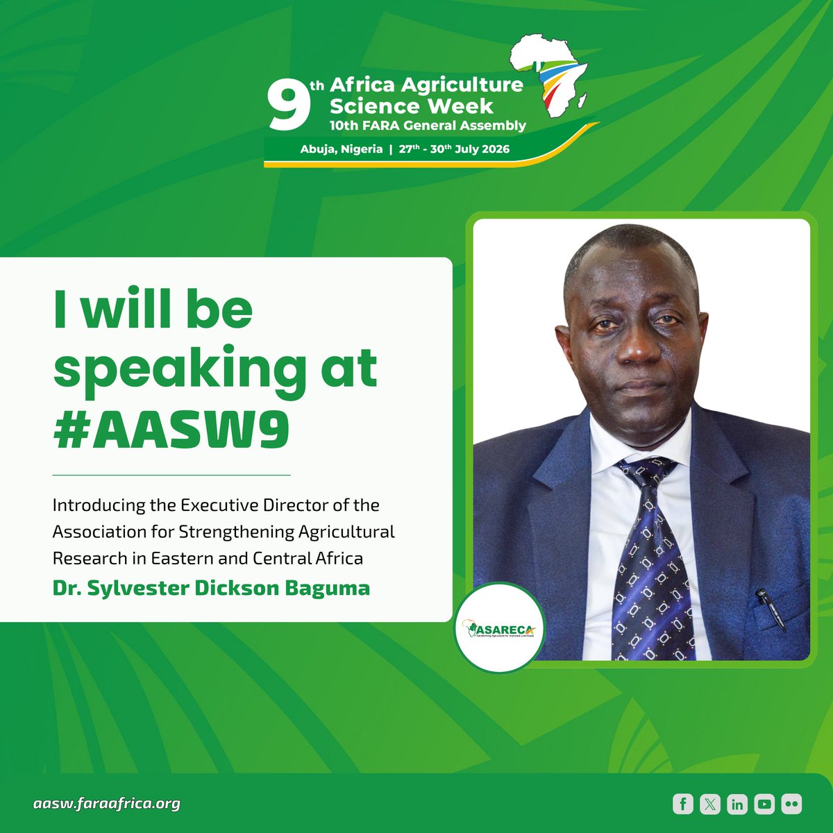FARAinfo's tweet photo. One conversation can change your perspective.
One introduction can launch partnerships.
One interaction can unlock funding opportunities.
Do not underestimate who you'll meet at #AASW9.
REGISTER TODAY ๐ https://t.co/7qQrdwdw8A
#FARA #AgriScienceWeek #AgricultureInnovation https://t.co/Wwxc7l4db6