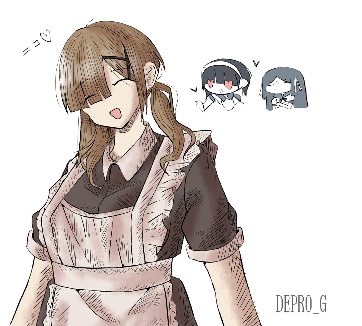 DEPRO_G's tweet photo. 友達のメイドさんがえっちすぎる
#イラスト #創作 https://t.co/uPW3x4qK19