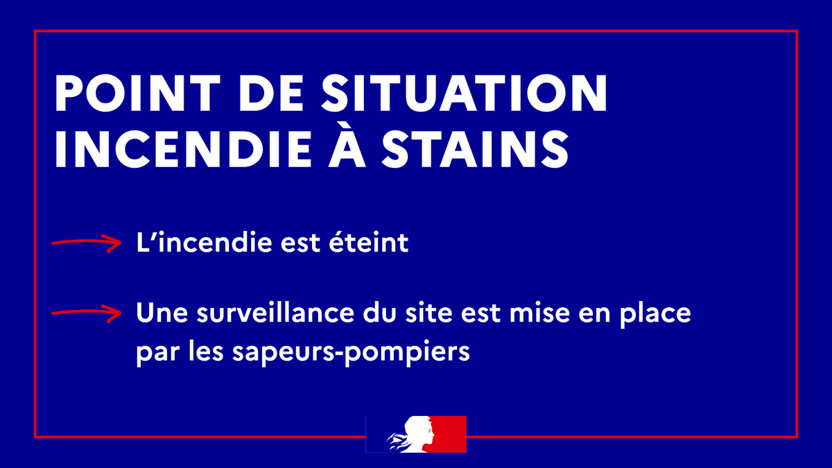 Image de Préfet de la Seine-Saint-Denis - #Incendie

L’incendie survenu ce jour dans le secteur de la rue du Moutier à #Stains est désormais é