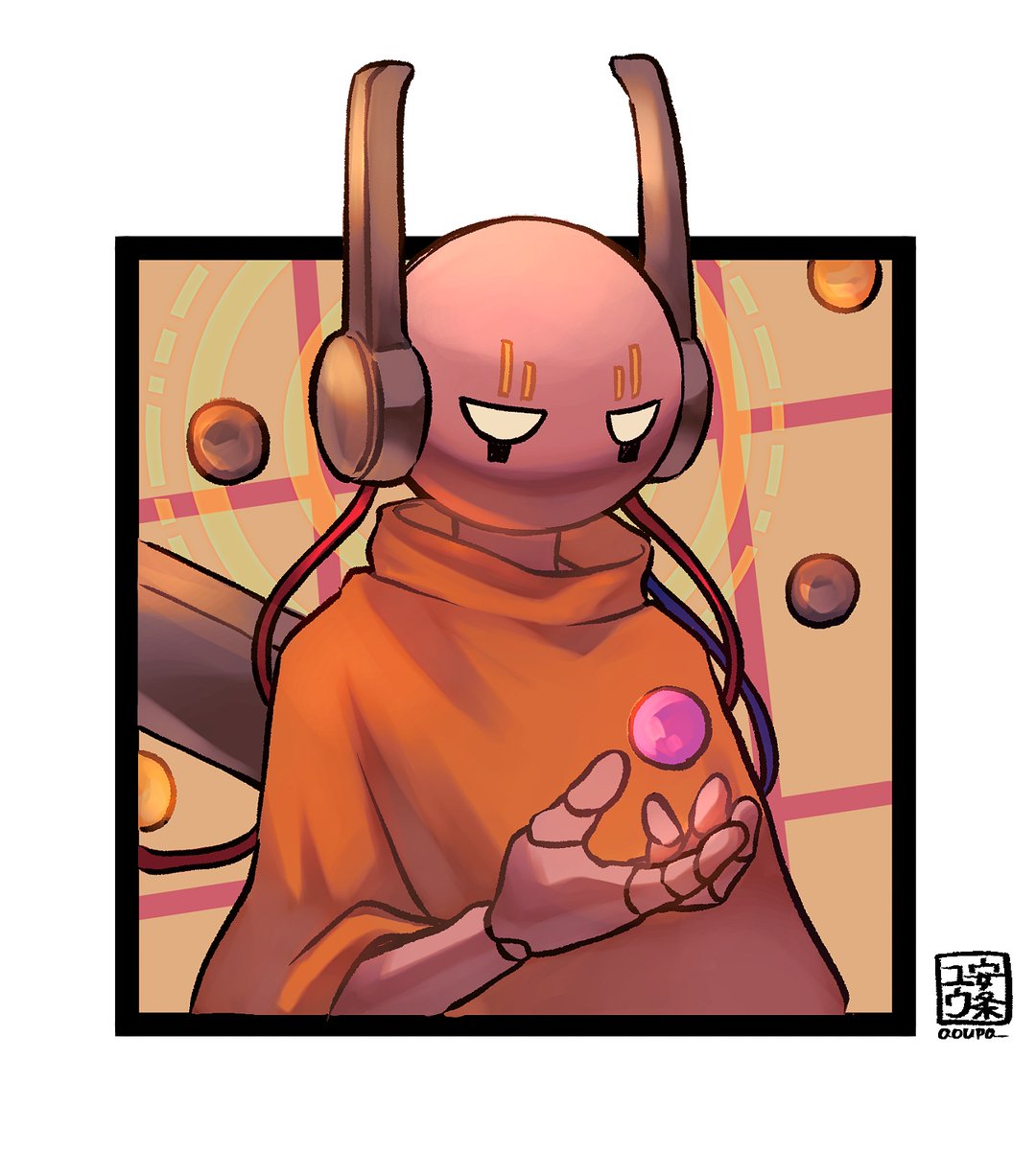 aoupa_'s tweet photo. Artwork I made for the template! Sorry, Gourmand… 😂 I’m just bad with your gameplay—I still love you! https://t.co/6mA0HHkTlF