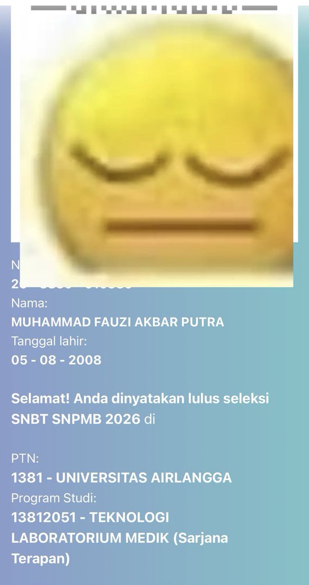 number1boy84357's tweet photo. 5 porsi kemenangan dari Allah, tapi ngga ada kata selamat dari “kedokteran” itu🥹 makasi dokter udah jadi alasan aku berjuang, berdoa, belajar mati-matian…. Kalo kita masih berjodoh, aku kejar kamu di kesempatan lain…. #undip #unpad #unair #brawijaya https://t.co/0r5j9d9bAF