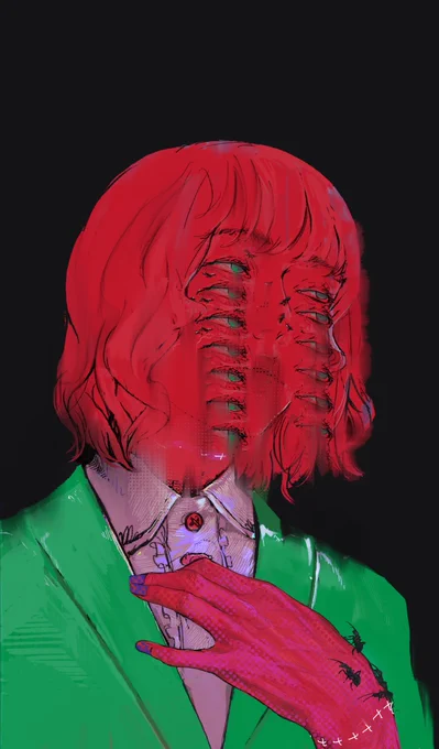 my art with hits of red