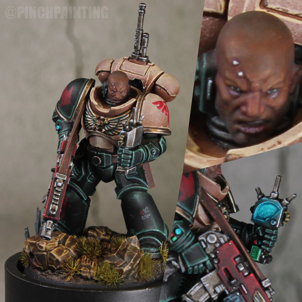 PinchPainting's tweet photo. Three more intercessors from Armageddon done finishing the combat squad. Still love the poses and quite happy with the head for the auspex guy.
#40k #warhammer #warhammer40k #darkangles #new40k #paintcultist #spacemarine https://t.co/IVjo12yP2N
