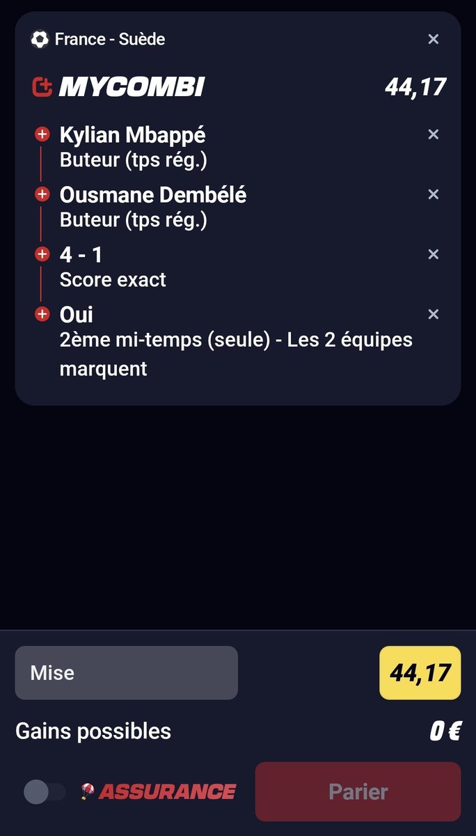 emilzbinkss's tweet photo. @Betclic Merci le CM 🗣🥳🥳
Je vois un match très ouvert .
pseudo: Pedrinh0 https://t.co/5avoZ6OAzB