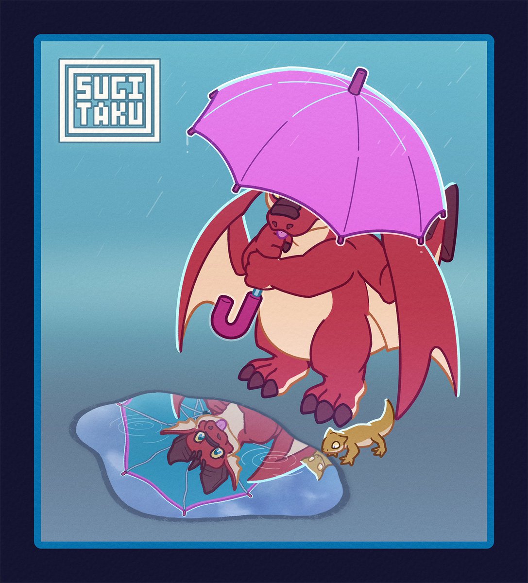 kazama_'s tweet photo. ウキウキ雨期🌧️🐲☂️ https://t.co/xVl0uJlZfR