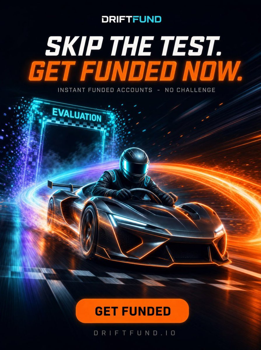 driftfund's tweet photo. Most prop firms make you prove yourself for weeks before you touch real capital.

We don't.

Skip the test. Get funded now.

If you can trade, trade ,  today, not after a 30-day audition.

#fundedtrader #propfirm #instantfunding #cryptotrading #fundedaccount #tradingcommunity #proptrading #nochallenge #crypto #daytrading