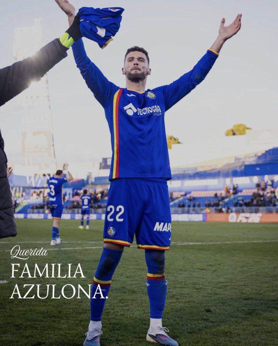 getafezone's tweet photo. 🚨| Despedida de Domingos Duarte en Instagram 😢.

Duarte expresa lo importante y especial que ha sido el club para él y su familia: “Me voy con el Getafe en el corazón.”

“Algún día le contaré a mi hija todo lo que este club ha significado para nuestra familia 💙.” https://t.co/pafYixrkvA