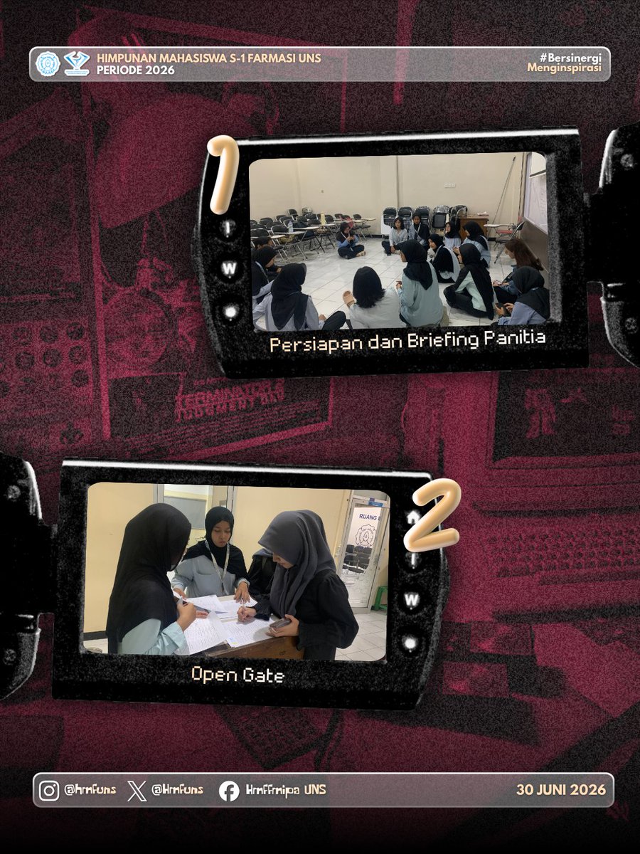 Hmfuns's tweet photo. [Press Release RHL 1 2026]

Rapat Harian Lengkap (RHL) 1 merupakan kegiatan yang bertujuan untuk mengevaluasi pelaksanaan program kerja HMF FMIPA UNS selama setengah periode kepengurusan, mempererat hubungan antarpengurus, serta meningkatkan komunikasi dan koordinasi https://t.co/lEX55a9O7o