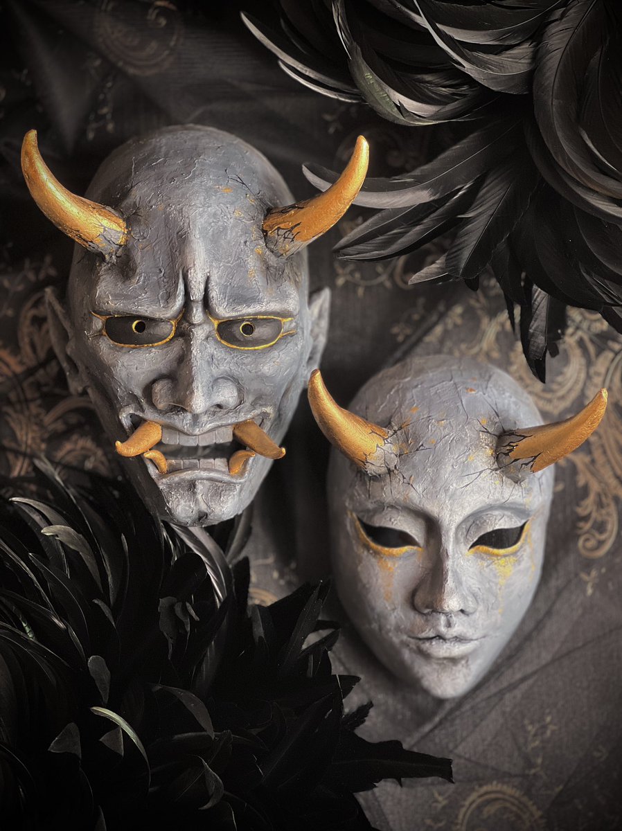 mariedera's tweet photo. Two souls encounter and after…?

*Humans size masks

去年作ってから写真を撮ってそのままだった
セットで気に入ってる https://t.co/yZRCukDnGL