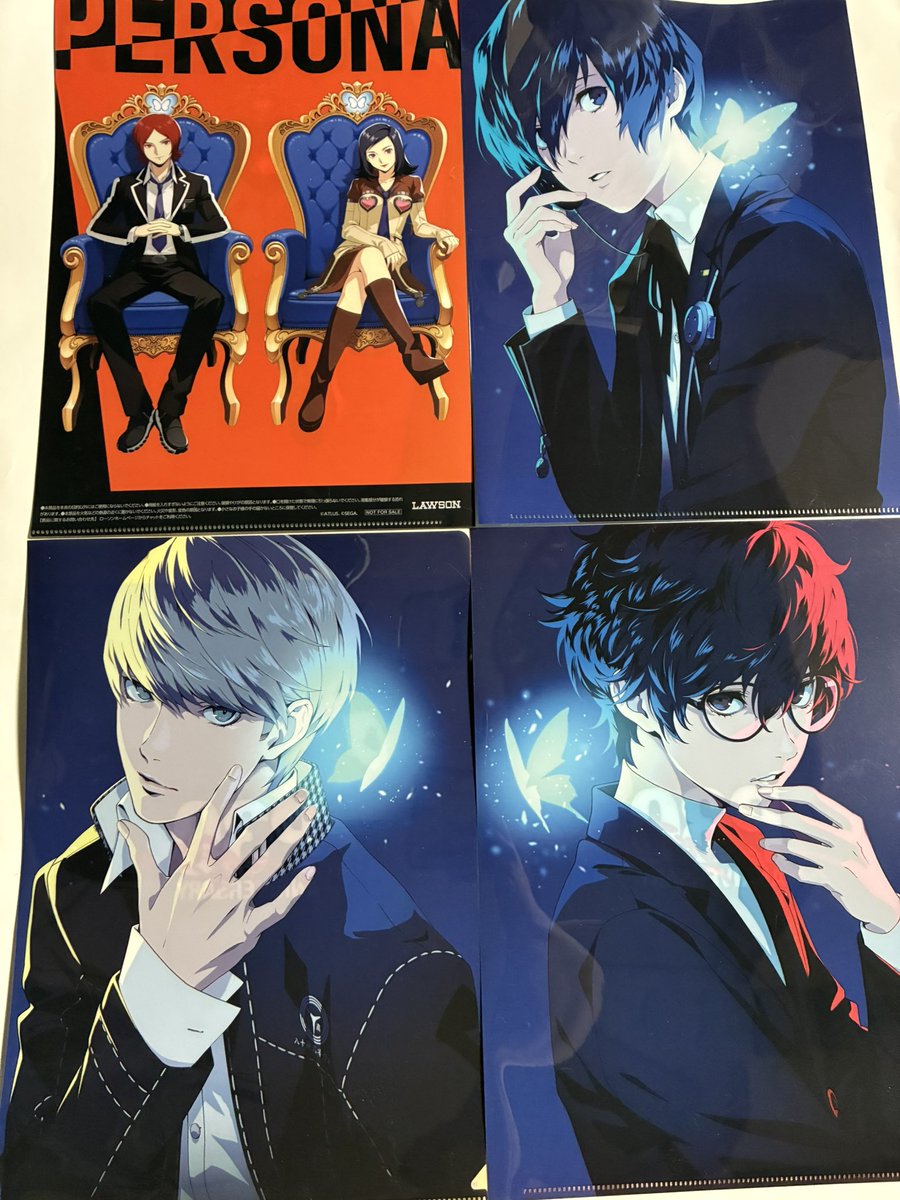 namen_nayo7's tweet photo. ローソンペルソナ30th🦋
お昼休みにそそくさとローソンへダッシュ💨
クリアファイル全種類残ってましたー！
30thコラボの番長ラス1でセーフ！あぶねえ
コンプできて大満足😽
1番安いプリッツ争奪戦になりそうやね https://t.co/lD1riDNimS