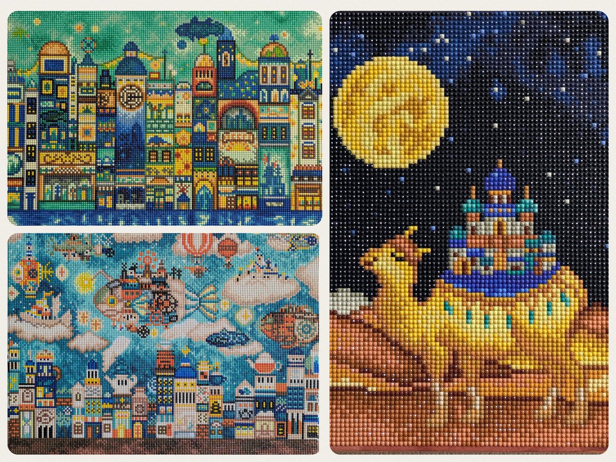 今年6月までに作れたダイヤモンドアートは14作品✨ ※ミニDAのセット