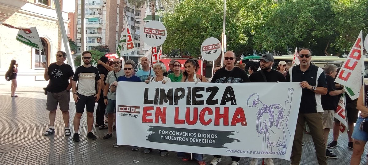 CCOOHabitat_Ma's tweet photo. ✊ ¡Por un convenio digno ya! Hoy #30J salimos a la calle en defensa de los derechos de las trabajadoras y trabajadores del sector de la limpieza.

📢​Un sector esencial que merece salarios justos y condiciones dignas
 
#LimpiezaEnLucha
@CCOOHabitat_AN 
@CCOO_Habitat https://t.co/uYdSGqD7UQ