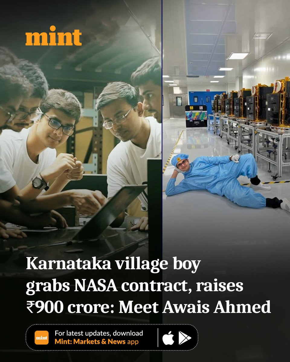 livemint's tweet photo. Awais Ahmed's company has launched six Firefly satellites and gained acclaim as a top innovator, earning a NASA contract and industry recognition. He did not have access to the Internet until Grade 8.

https://t.co/t4aMOLq26G https://t.co/WqqczMwOrs