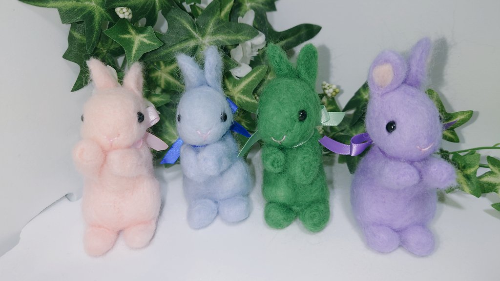 羊毛フェルトやレジンでうさぎさん作ってます 委託 7/22-28