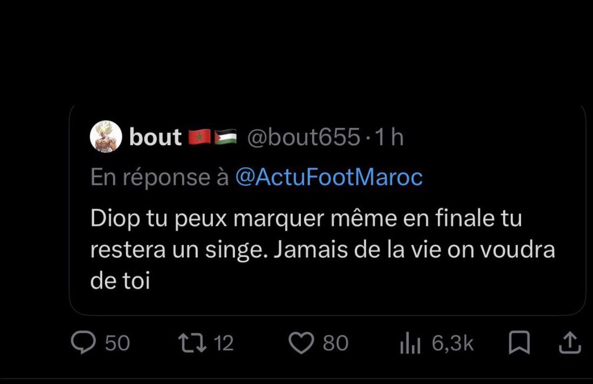 trefle2coeur's tweet photo. Avec ça vous pensez qu’on hait les marocains 🇲🇦 alors qu’on sait juste pas quoi faire avec ce genre de mentalité de colonialiste raciste 💔
C’est tellement dommage c’est répugnant 😭 https://t.co/yuGNq7wOxh