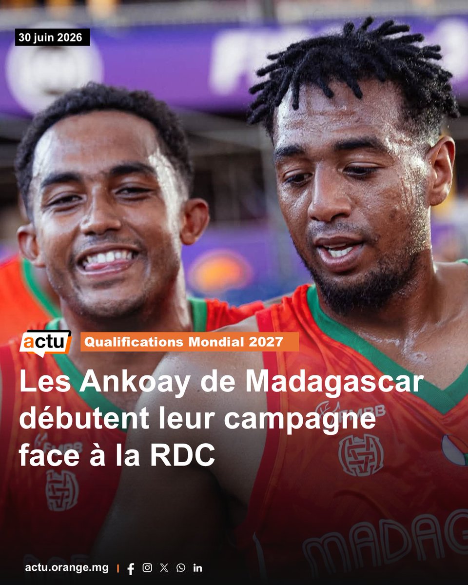 orangeactu's tweet photo. À l'occasion de la troisième fenêtre des éliminatoires, disputée à Dakar du 2 au 5 juillet 2026, la sélection malgache disputera trois rencontres dans le groupe B. En savoir plus : https://t.co/6G8aoahjY3 https://t.co/dkdexl3O2x