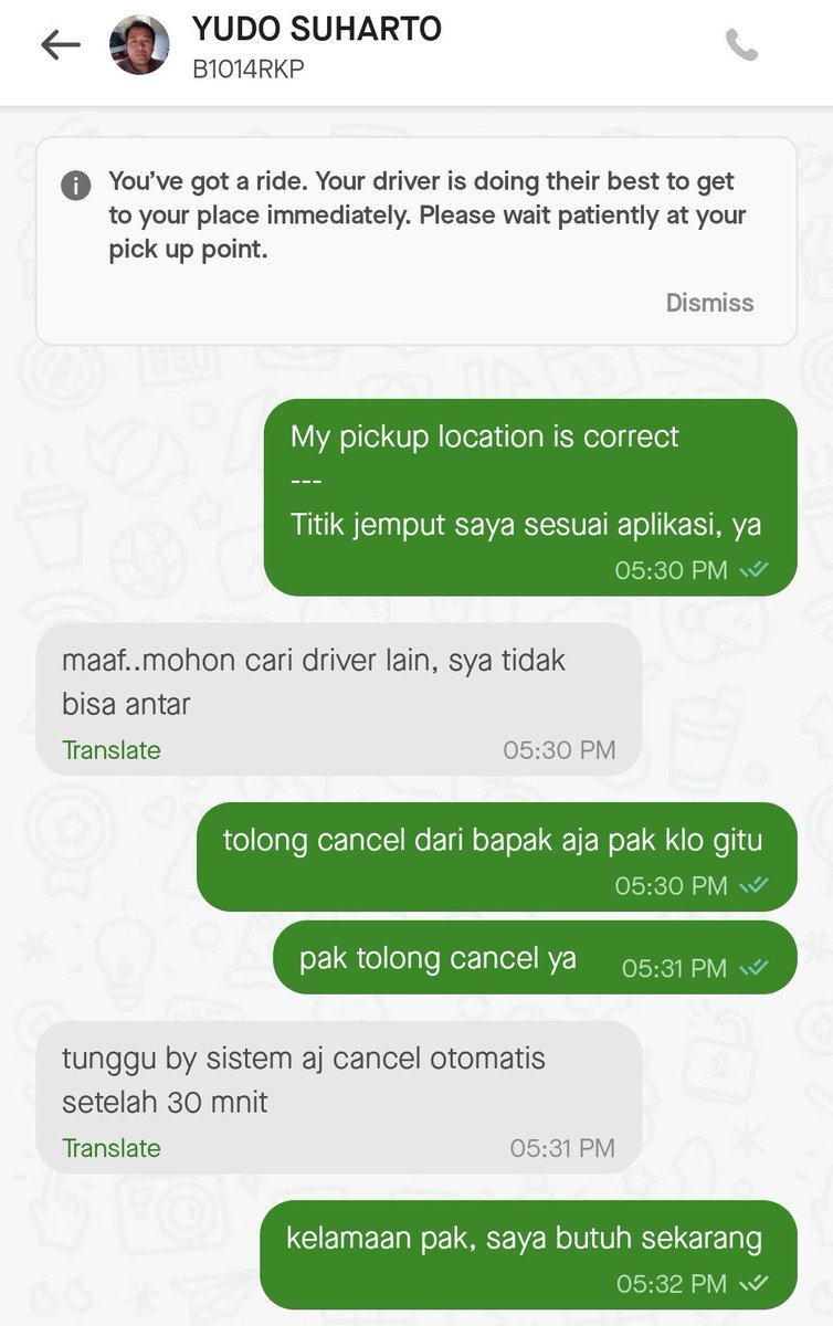 teleftaio664's tweet photo. sehat2 deh para pencari kerja, soalnya di bumi bagian sebelah sini ada org kek gini udh dpt orderan malah kek apaan tau elah

@gojekindonesia mitra nya nih min, udh dikasi tau baik2 malah nyuruh nunggu 30 menit...ngapain saya pesen gocar, mending naik jaklingko😭😭 https://t.co/rIex2ZHCiR