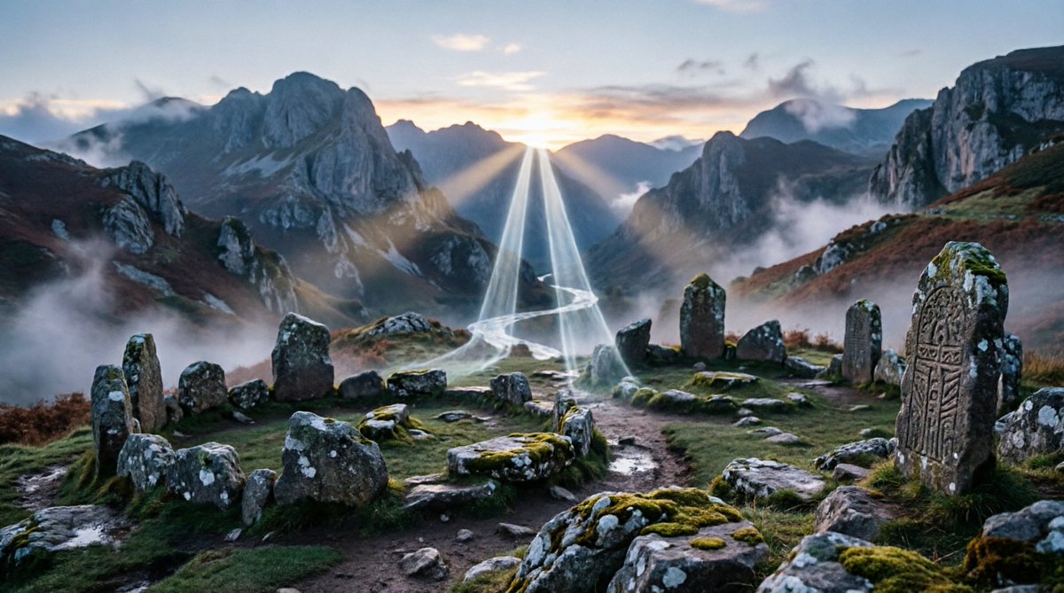 ivandiazsm's tweet photo. Mitología de Cantabria: La tradición etnográfica cántabra del "Sol de los Muertos" constituye un remanente de las cosmovisiones indoeuropeas sobre la función psicopompa del astro solar. Históricamente, se concebía que el sol, en su descenso vespertino hacia el inframundo, actuaba https://t.co/pjIYq98mWU