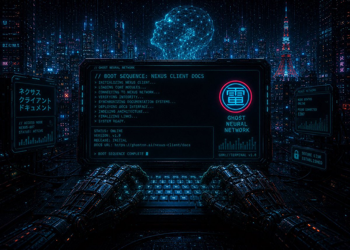 Gh0stNnet's tweet photo. /// NEXUS CLIENT: DOCUMENTATION ONLINE ///
Software isn't real until someone else can build with it.
Today we're releasing the Nexus Client documentation.
Everything we've built is becoming easier to understand, contribute to, and extend.
Docs: https://t.co/aHI3vFcFXn https://t.co/SfO1WbjtkN