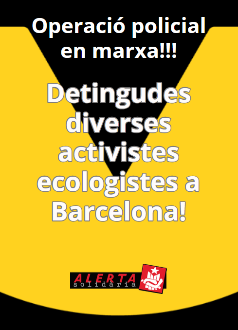 AlertaSolidaria's tweet photo. ⚠️ Operació policial en marxa! Per ara hi ha tres persones detingudes en tres punts diferents

Operació innecessària contra activistes implicades en actes públics de tota mena. Se les podria haver citat sense detenir-les i privar-les d'anar a treballar. Gràcies a @nuriaparlon ! https://t.co/WW4GjyPLN6