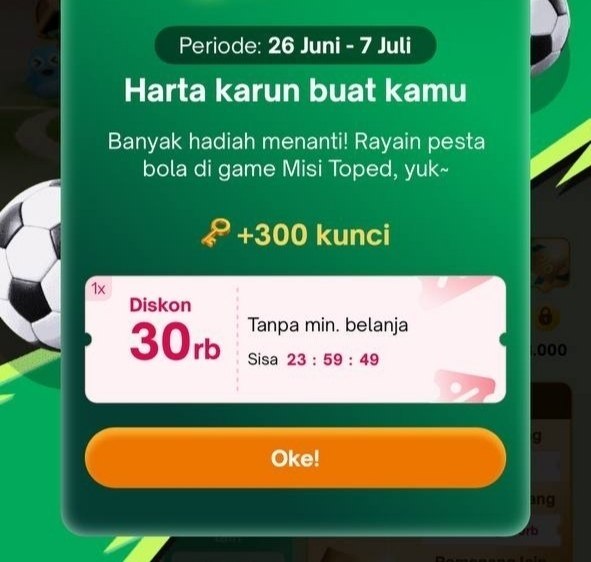 xkode06's tweet photo. Klik link orang lain dapat 30RB
⏰️Pk. 00:00 | 01 Juli

*Kuncinya mau full/gak tetep bisa ikutan
*Amannya klik link orang yang belum Full
*Periode sebelumnya bisa ikutan tiap hari https://t.co/ZFKt1TAIGJ