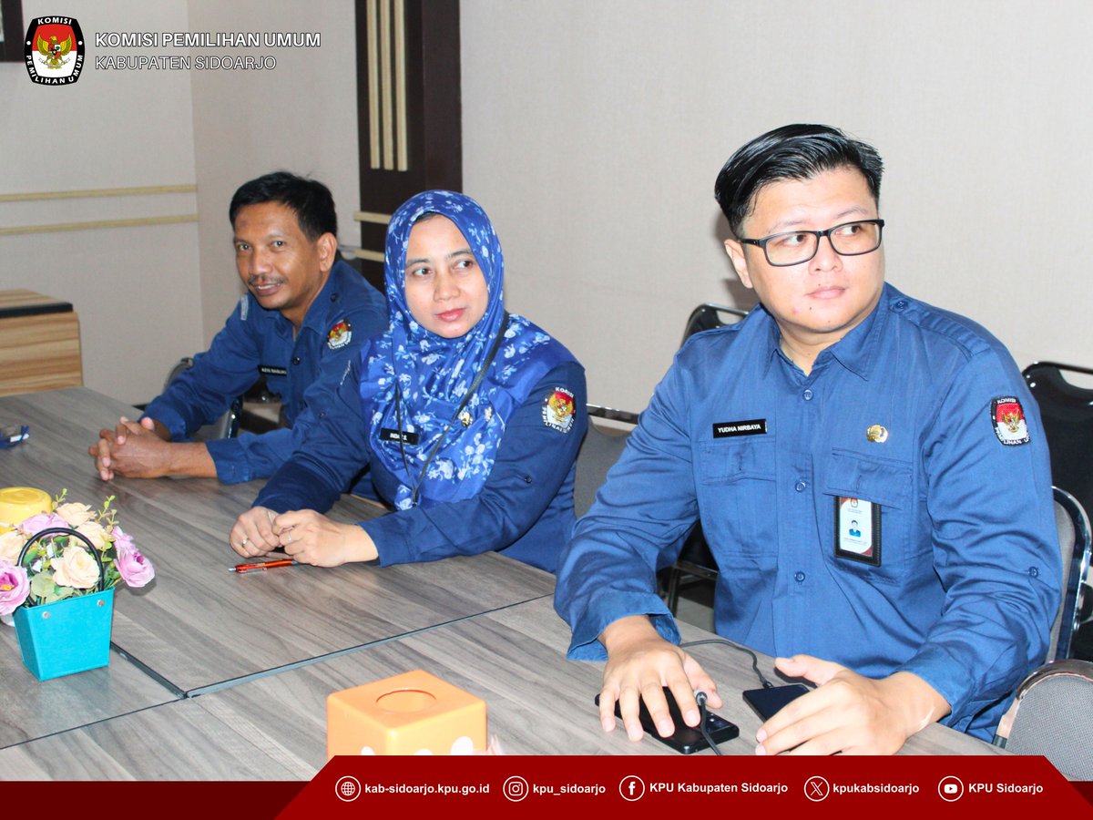 kpukabsidoarjo's tweet photo. Halo #TemanPemilih π
#SelasaCeria dengan terus meningkatkan kompetensi, Komisi Pemilihan Umum (KPU) Kabupaten Sidoarjo mengikuti Bimbingan Teknis Orientasi Pegawai Pemerintah dengan Perjanjian Kerja (PPPK) di Lingkungan Sekretariat Jenderal KPU Formasi Tahun 2024 Periode II https://t.co/DUfxiqtE5e