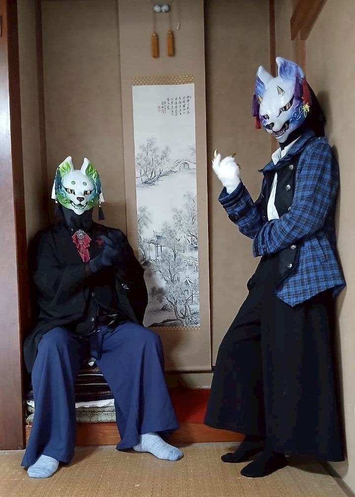 cronos_kagachi's tweet photo. 若干の和洋折衷

🦊空木さん@ost_shaku &amp; 蘖
📸友人のKさん

#幸面一門 https://t.co/g06bqjYPQN