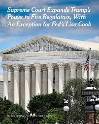 FoonTsang's tweet photo. THE NEW YORK TIMES AUG26,2025
Seeking to Control the Fed,Trump Risks Upending a Pillar of the Global Economy

THE NEW YORK TIMES June29,2026
Justices Expand Trump’s Power to Fire Officials https://t.co/zfcdXpOaGi