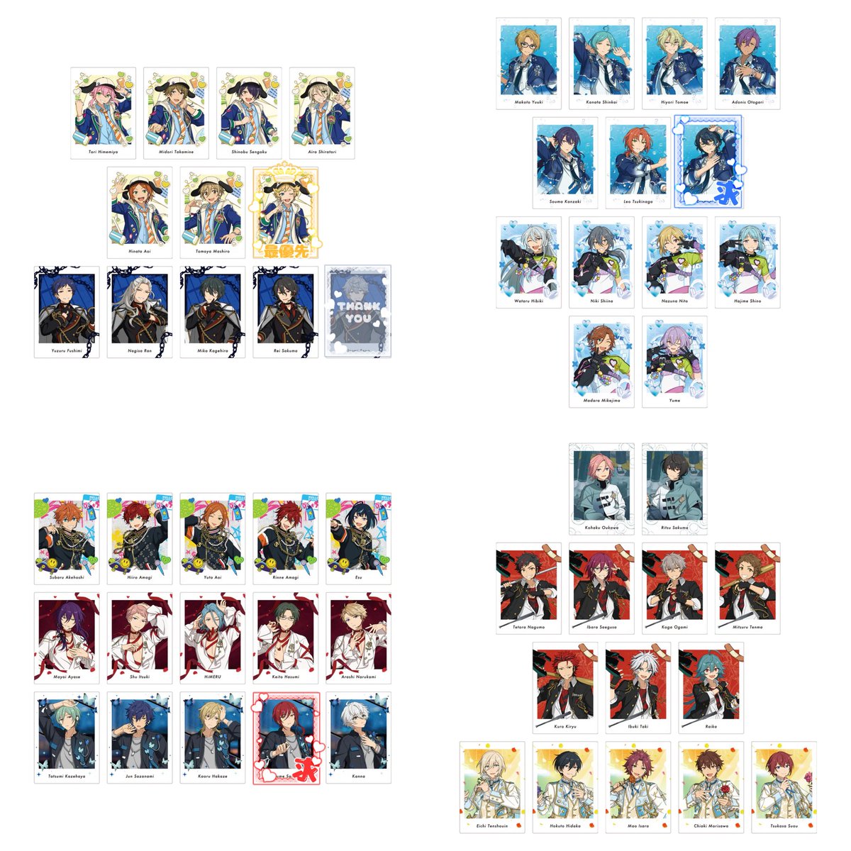 _yu_u_09's tweet photo. 【交換】あんスタ ぱしゃっつ P.A.shots!! Extra SELECTION 10 UNIT SONG 

求 宙＞＞夏目＞つむぎ

譲 宙、夏目、つむぎ、泉以外

・2box予約予定
・郵送での交換のみ
・お声掛け重なる場合は
    好条件・纏めて交換の方優先
・お返事にお時間いただきます。
⬇️ https://t.co/gmY1Akk7LI