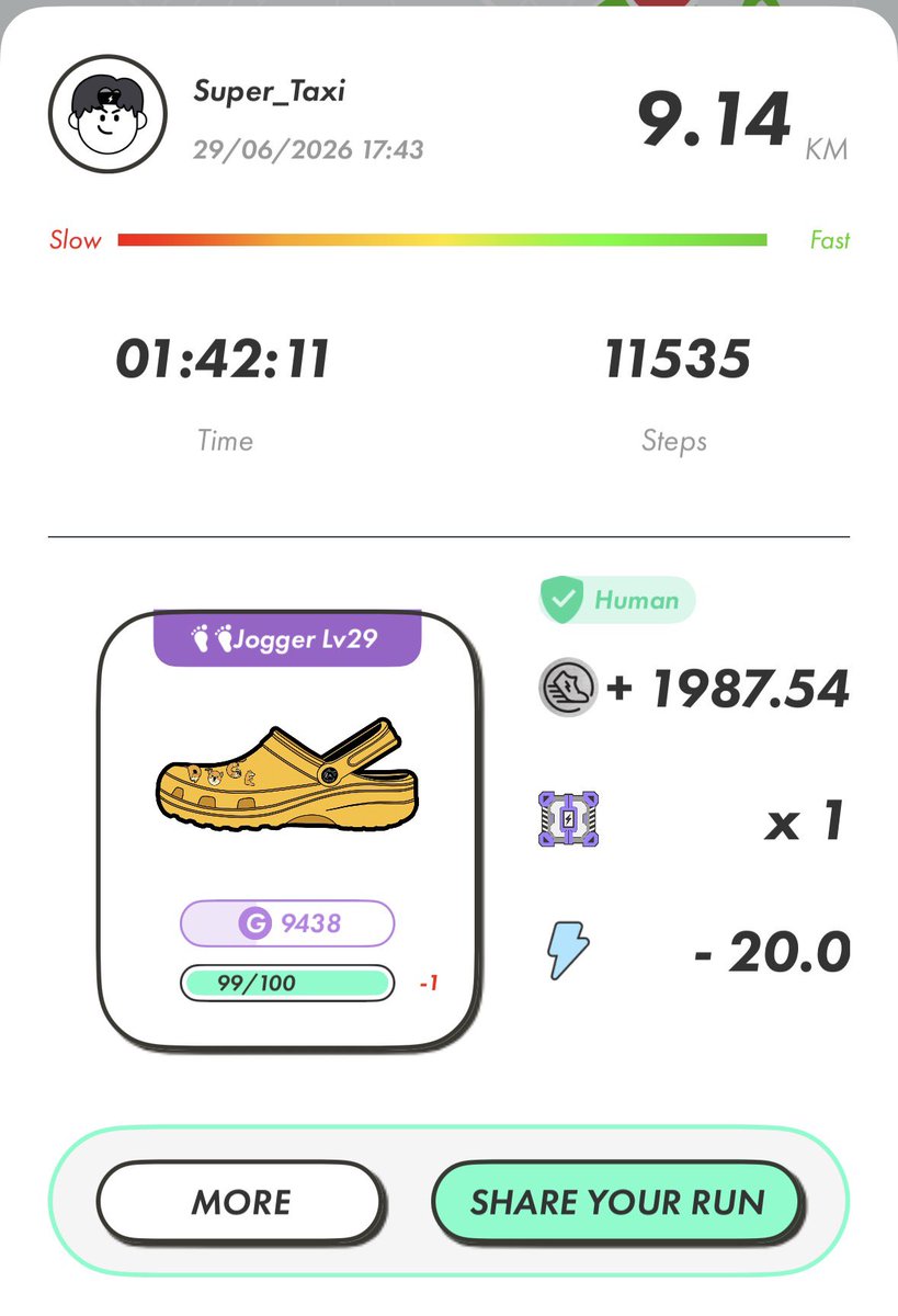 Super_Taxy's tweet photo. ☀️ #GM ☕️ #STEPNers 👟
💟 Today's 👟 #POLYGON Realm 🍌
🚕✨🎉 Walk. Sweat. Earn. Repeat. 🫵
💜 #STEPNGO 👟. G111FRY34qye
💚 #StepN code 👟. 72813782
😋🥳😋Let’s play 🎰💎 #MB8💎🎰