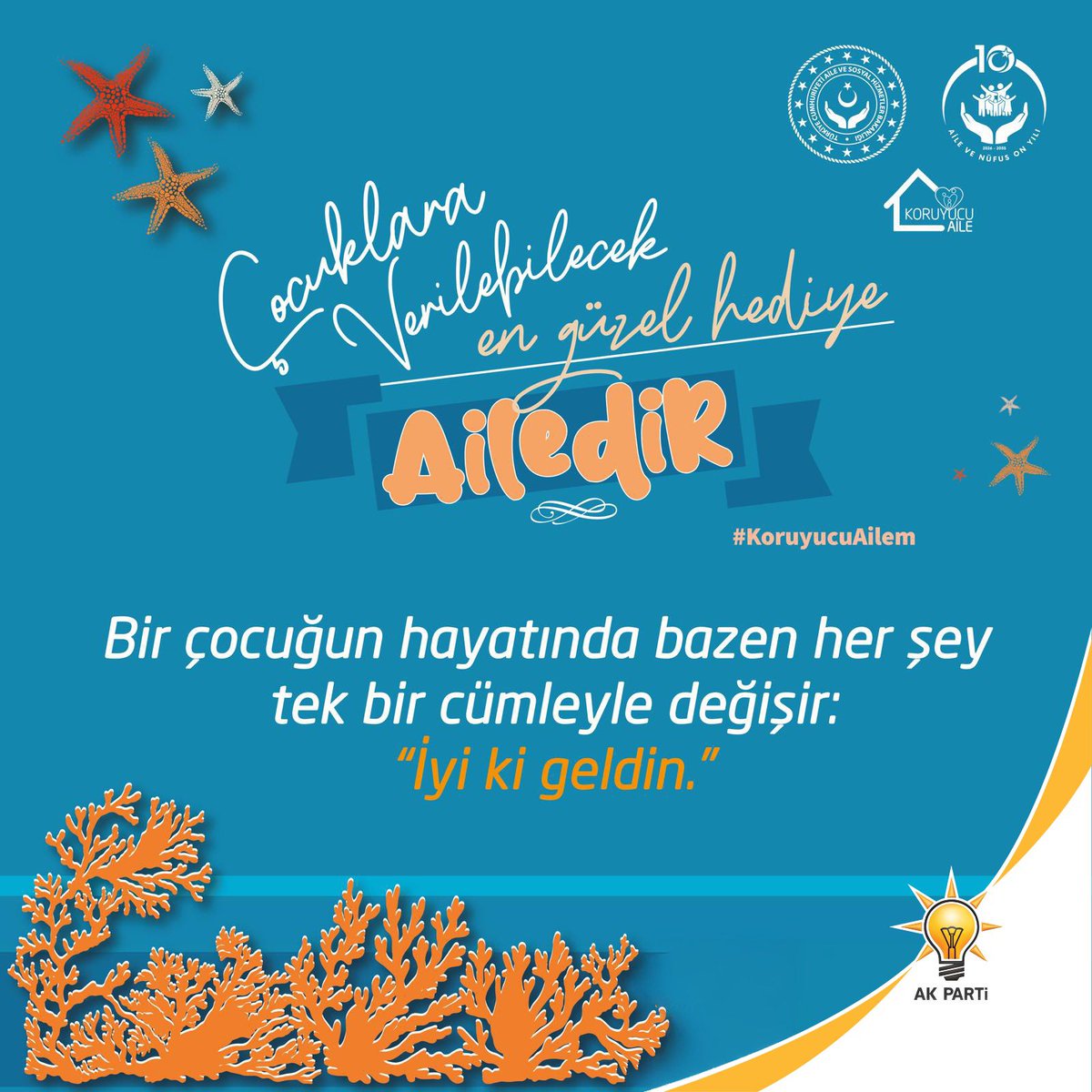 Akadinaydin's tweet photo. Bir çocuğun hayatına dokunmanın en güzel yolu, ona sevgi dolu bir yuva olmaktır. Koruyucu aile olmak; yalnızca bir kapıyı değil, bir kalbi açmaktır. Her çocuk güvenle büyümeyi, sevgiyle sarılmayı ve umutla geleceğe bakmayı hak eder.
#KoruyucuAilem https://t.co/b6SVXuuQs2
