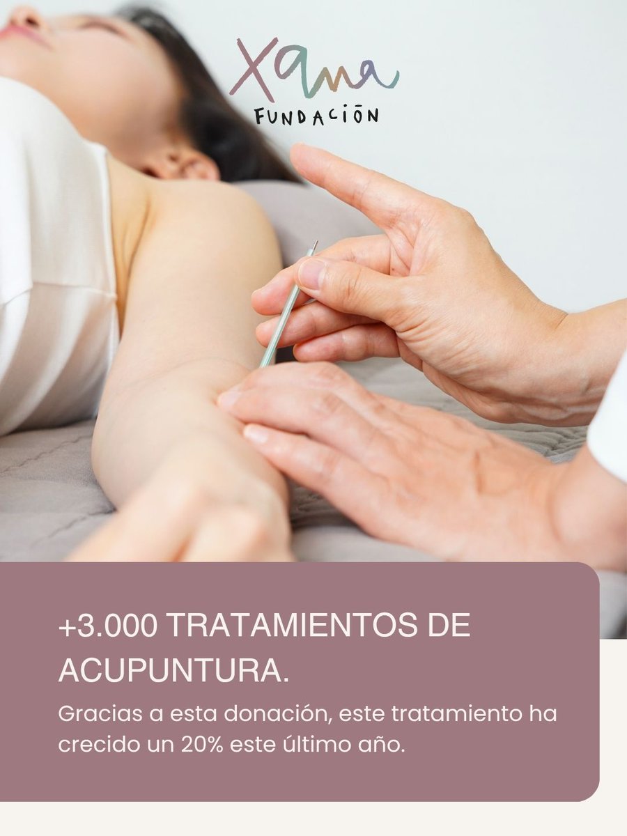 FundacionXana's tweet photo. 🤝Durante dos años consecutivos, hemos apoyado la Unidad de Oncología Pediátrica Integrativa (UOPI) del SJD Pediatric Cancer Center Barcelona, unidad pionera en España.

Gracias a esta alianza, se ha podido contratar a una pediatra oncóloga experta en acupuntura, logrando: 

🧵👇 https://t.co/ec8Flx5FPI