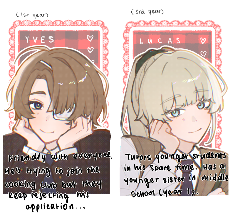 tartarduck's tweet photo. high school au pcs.. (with notes) https://t.co/CAjIzYmXNz