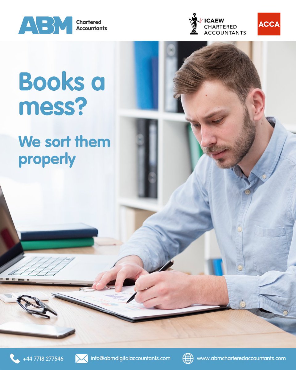 abmacountants's tweet photo. 📚 Books a mess? We’ll sort them properly.

Accurate #bookkeeping keeps your business compliant, organised, and ready for tax season.
Let @abmacountants handle the numbers while you focus on growth. 
🔗 https://t.co/wS17VbKXXI

#Accountants #SmallBusiness #HMRC #London #UK https://t.co/zTWEI9qyiZ
