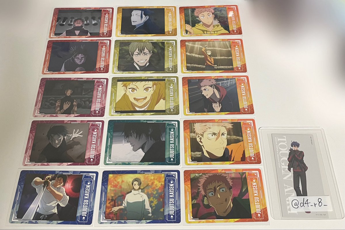 d4_r8_'s tweet photo. 呪術廻戦 スナップカード 交換

譲 画像1

求 画像2 伏黒恵

まとめての方優先です⟡.·
郵送交換希望📮

検索からでもお気軽にお声掛けください✩⡱ https://t.co/E7EaVaiaWO